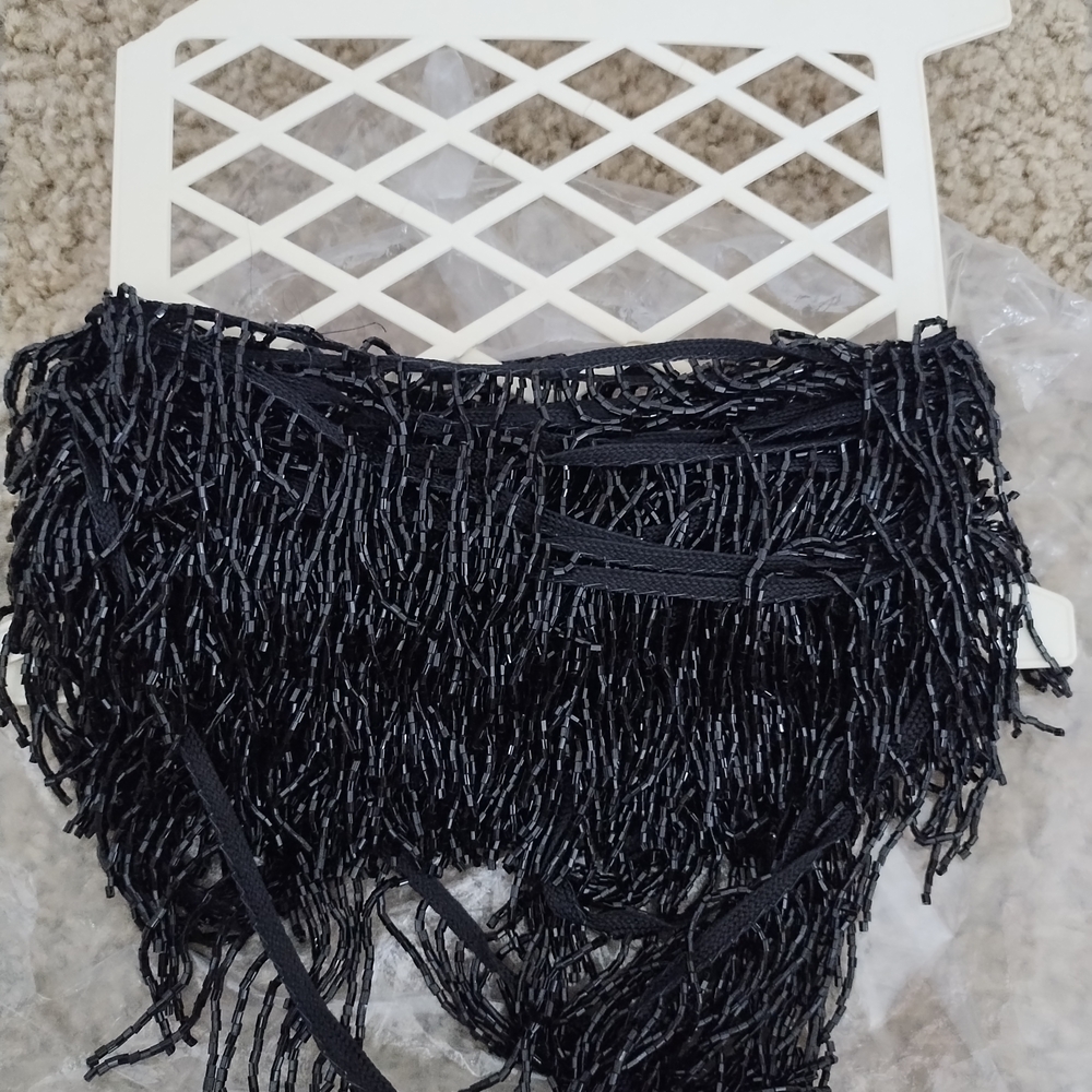 Black Fringe Skirt